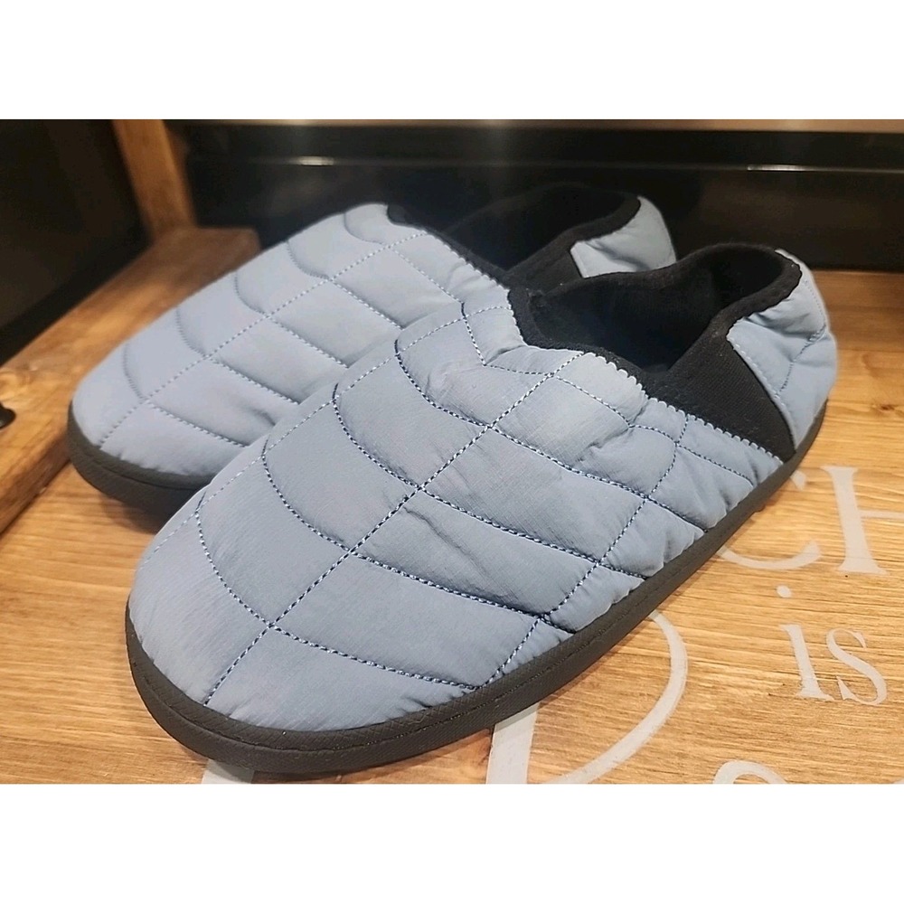 BROOKSTONE‎ MOC TRAILS INSULATED SHOES UNISEX Sz L BLUW WITH BLACK SLIP ON